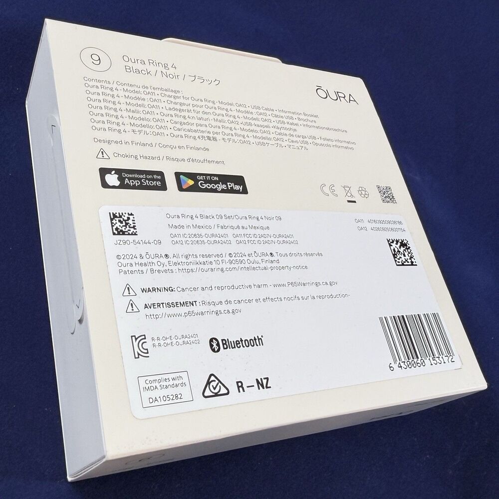 Oura Ring Gen 4 Smart Ring Size 9 Activity Tracker BLACK - New/Sealed! - Picture 3 of 4